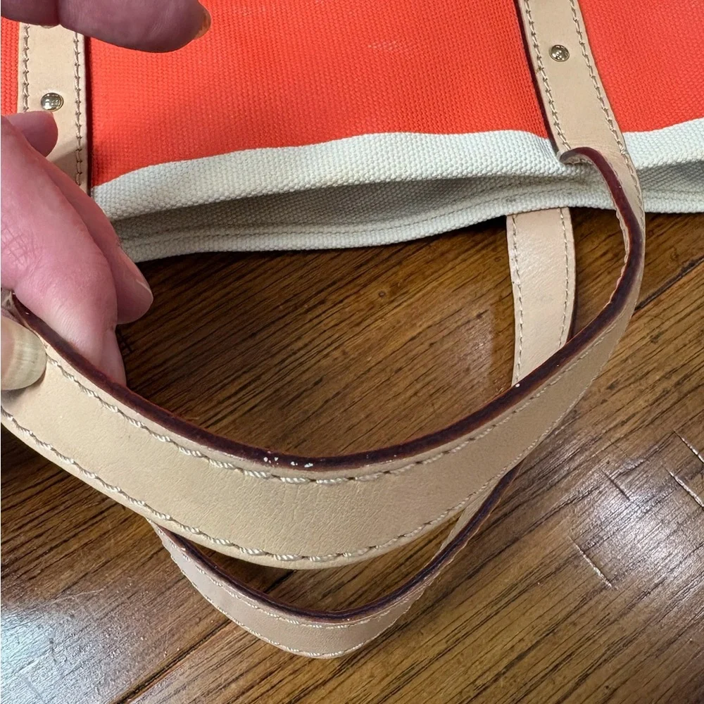Kate Spade Vibrant Pink and Cream Canvas Tote - Picture 10 of 11